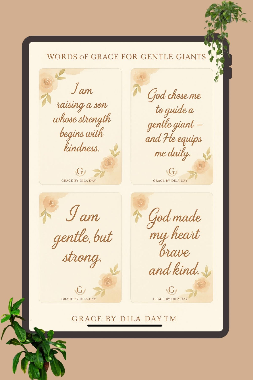 Raising Gentle Giants: A Guide to Strong and Kind Sons + Bonus: Words of Grace for Gentle Giants Affirmation Cards