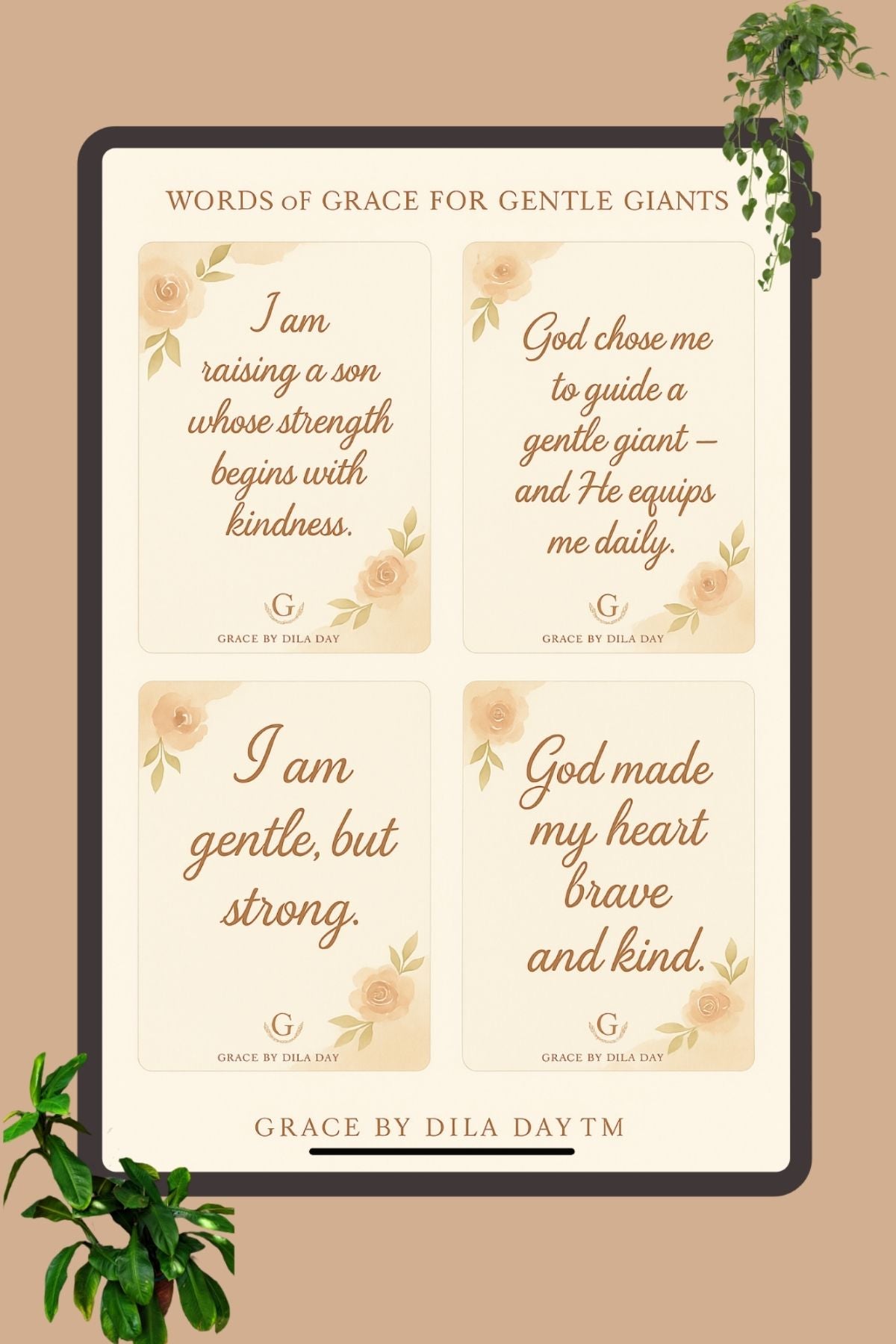 Raising Gentle Giants: A Guide to Strong and Kind Sons + Bonus: Words of Grace for Gentle Giants Affirmation Cards