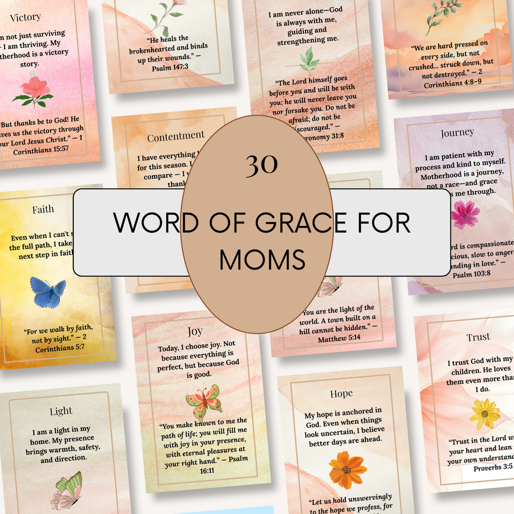 Words of Grace: 30 Affirmation Cards for Moms