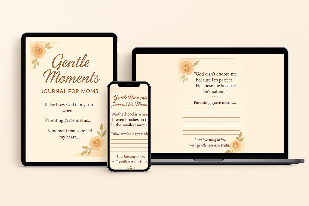 Gentle Moments Journal for Moms A guided faith-filled journal for mothers raising sons with grace and strength
