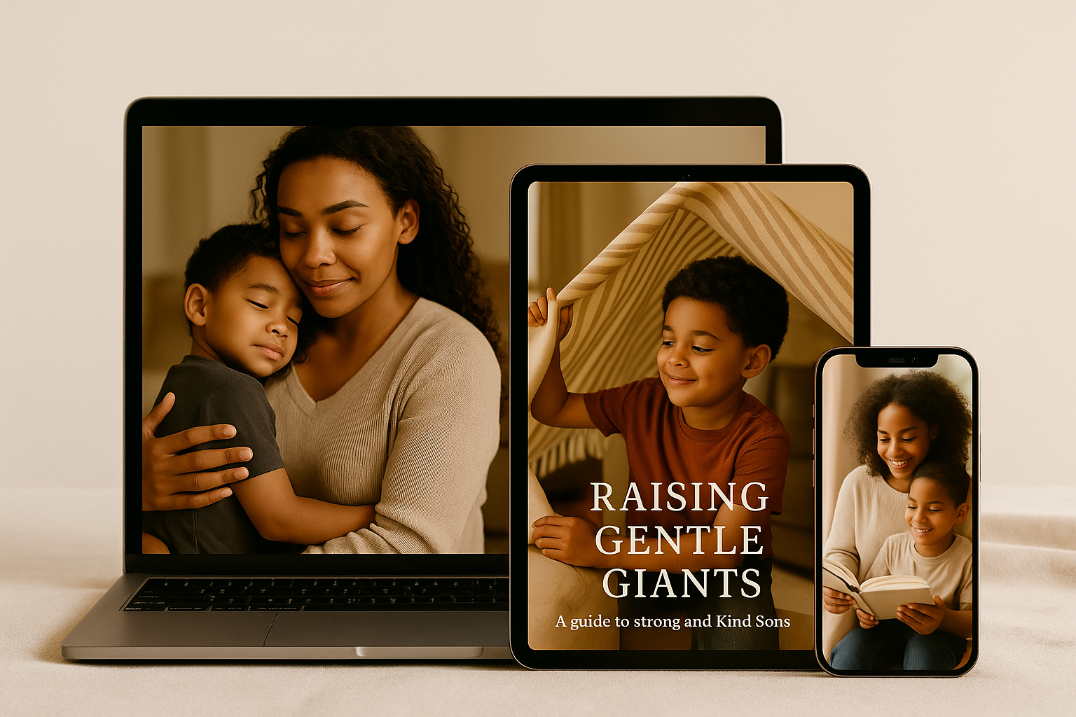 Raising Gentle Giants: A Guide to Strong and Kind Sons + Bonus: Words of Grace for Gentle Giants Affirmation Cards