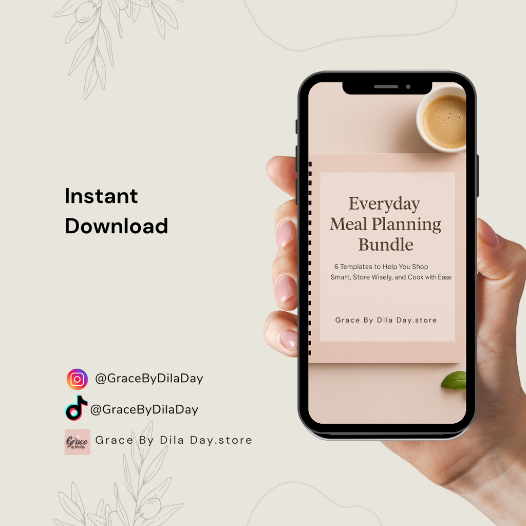 Everyday Meal Planning Bundle -Plan smarter. Shop wiser. Cook with grace.