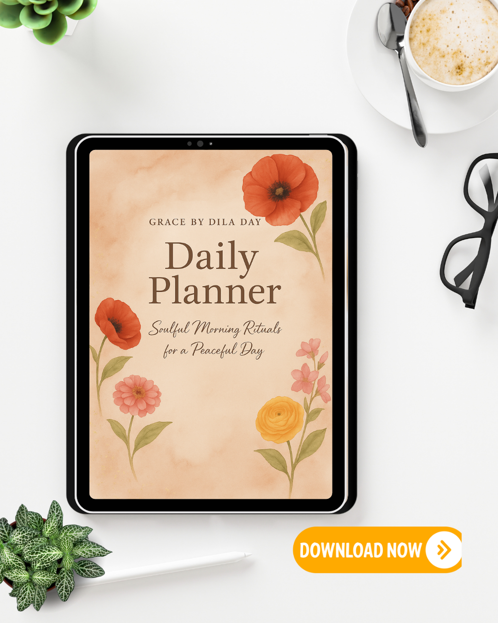 Grace By Dila Day – Daily Planner Soulful Morning Rituals for a Peaceful Day